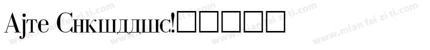 Font Cyrillic字体转换